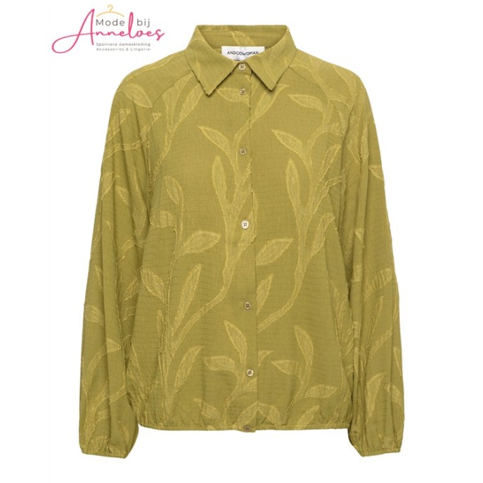 Andco Woman Blouse BL465 Wina bladeren Olive